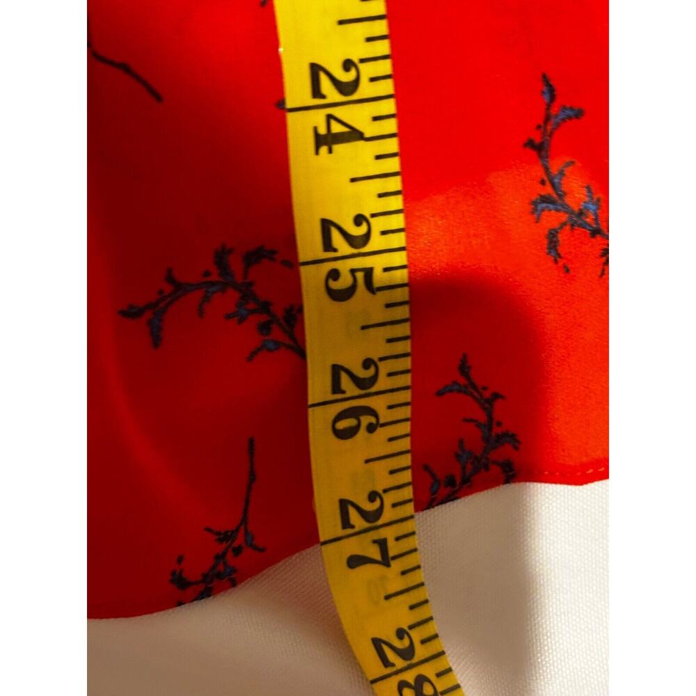 New Rose & Olive Top size M Red coral Crinkle Stretch sleeveless Coastal Career - Picture 7 of 8
